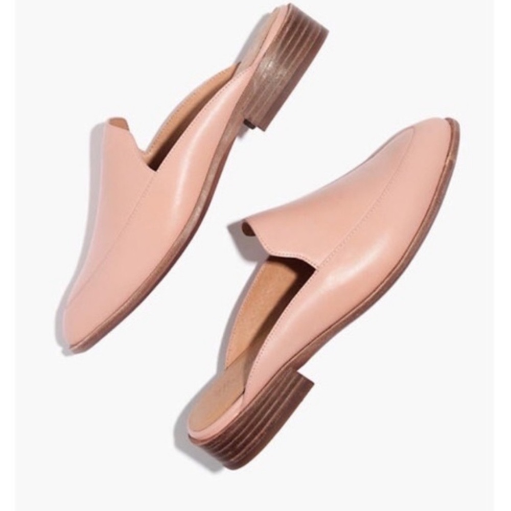 Madewell Frances Loafer Mule in Gentle Blush Pink - EUC